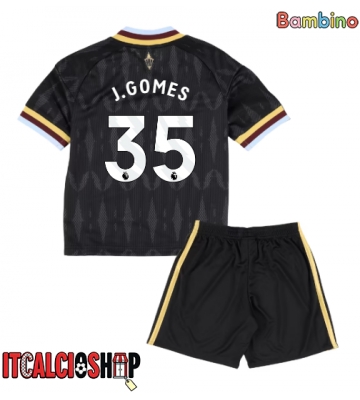 Aston Villa Joao Gomes #35 Seconda Maglia Bambino 2026-27 Manica Corta (+ Pantaloni corti)